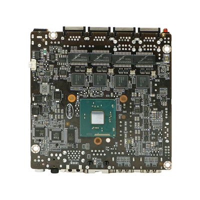 Μίνι Μητρική Πίνακα PCB 100 X 100mm 4 Lan Thin Client J3160 NUC Μητρική Πίνακα με θύρα 2hd
