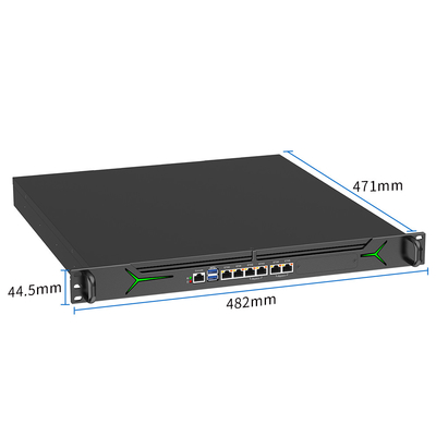 Εφαρμογή ασφαλείας Intel Core 1U 19 ιντσών Rackmount με ροή VPN 2 Gbps