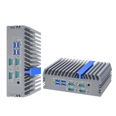 Μικρός μίνι υπολογιστής J6412 Quad Core 6 USB 4 COM 2 Lan Nano Computer