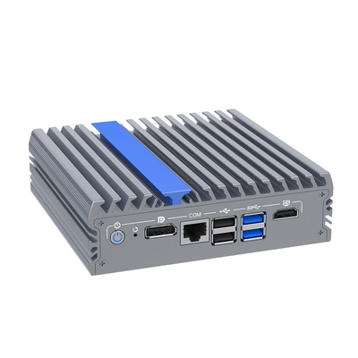 6W TDP 4 Lan Fanless Firewall PC N100 CPU 4K Διπλή οθόνη Linux Mini PC