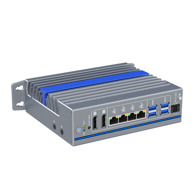 Τύπος βιβλίου Βιομηχανικός υπολογιστής Core I7 Fanless Pc Linux 4 Lan Ports Ενσωματωμένος Mini Pc